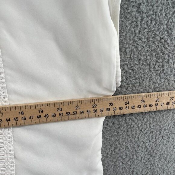 Chico's Emori Embroidered Top Size 3 Women's Extra Large Boho Natural - Picture 8 of 14